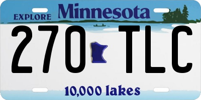 MN license plate 270TLC
