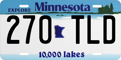 MN license plate 270TLD