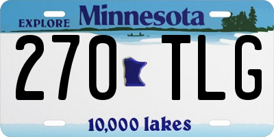 MN license plate 270TLG