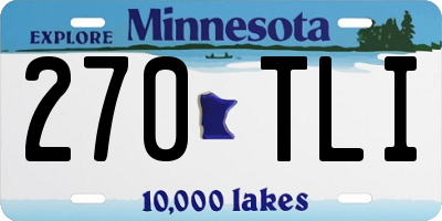 MN license plate 270TLI