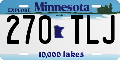 MN license plate 270TLJ