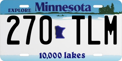 MN license plate 270TLM