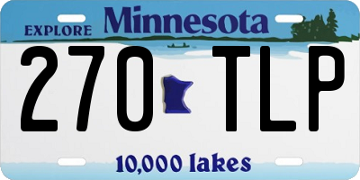 MN license plate 270TLP
