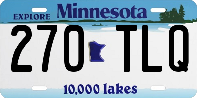 MN license plate 270TLQ
