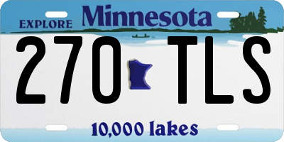 MN license plate 270TLS