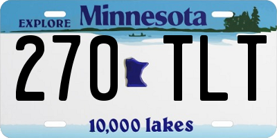 MN license plate 270TLT