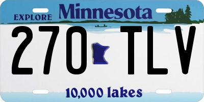MN license plate 270TLV