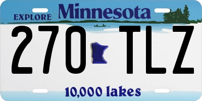 MN license plate 270TLZ