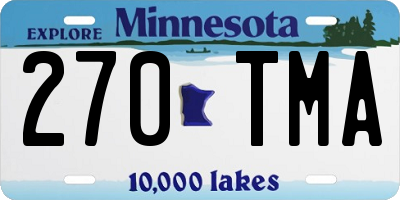 MN license plate 270TMA