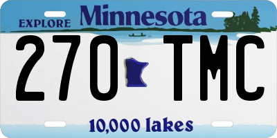 MN license plate 270TMC
