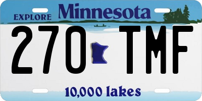 MN license plate 270TMF