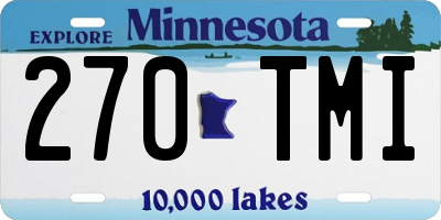 MN license plate 270TMI
