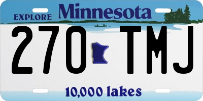 MN license plate 270TMJ