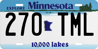 MN license plate 270TML