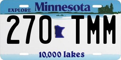 MN license plate 270TMM