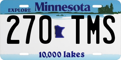 MN license plate 270TMS