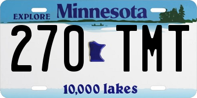 MN license plate 270TMT