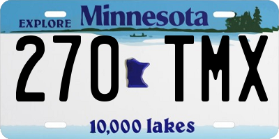 MN license plate 270TMX