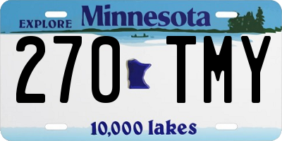 MN license plate 270TMY