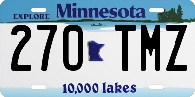 MN license plate 270TMZ