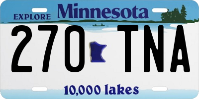 MN license plate 270TNA