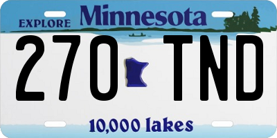 MN license plate 270TND