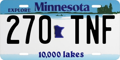 MN license plate 270TNF