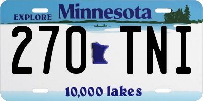 MN license plate 270TNI