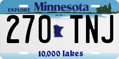 MN license plate 270TNJ
