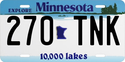 MN license plate 270TNK