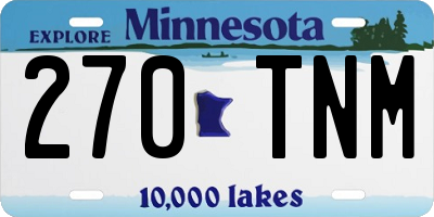 MN license plate 270TNM