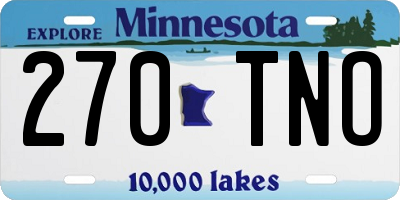 MN license plate 270TNO