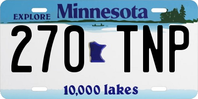 MN license plate 270TNP