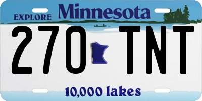 MN license plate 270TNT