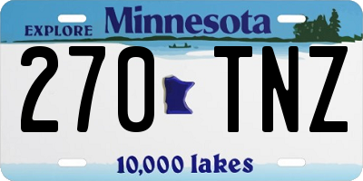 MN license plate 270TNZ