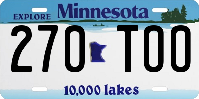 MN license plate 270TOO
