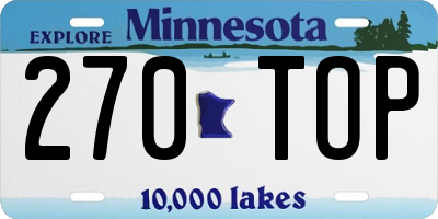 MN license plate 270TOP