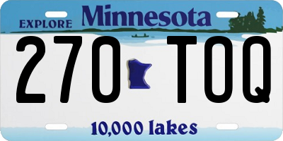 MN license plate 270TOQ