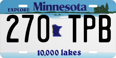 MN license plate 270TPB