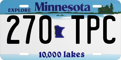MN license plate 270TPC