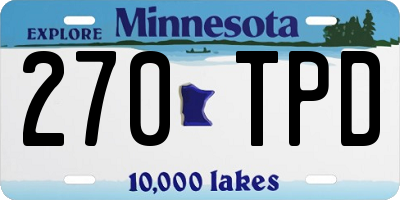 MN license plate 270TPD
