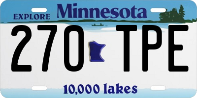 MN license plate 270TPE