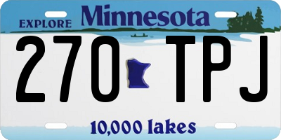 MN license plate 270TPJ