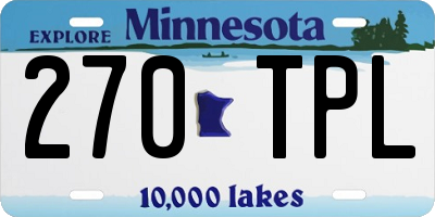 MN license plate 270TPL