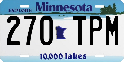 MN license plate 270TPM