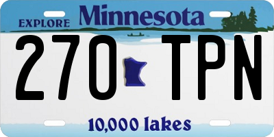 MN license plate 270TPN