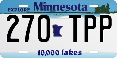 MN license plate 270TPP