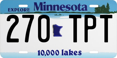 MN license plate 270TPT