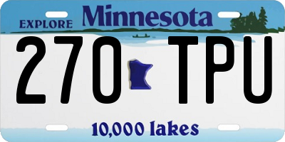 MN license plate 270TPU