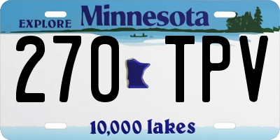 MN license plate 270TPV